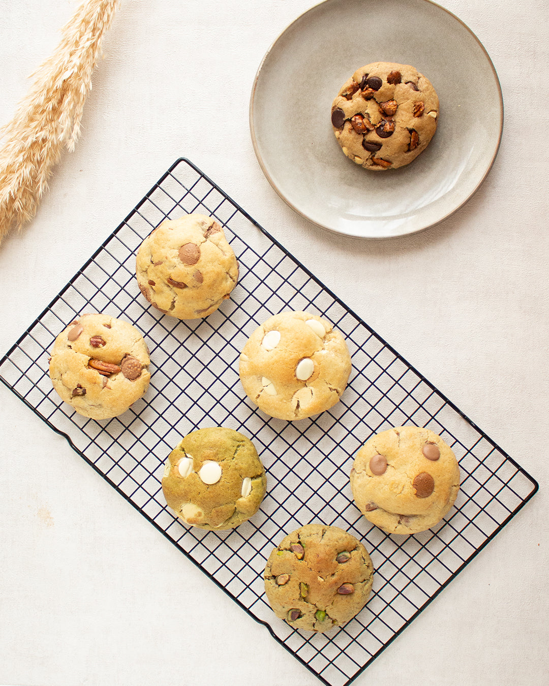 plusieurs cookies sur grille